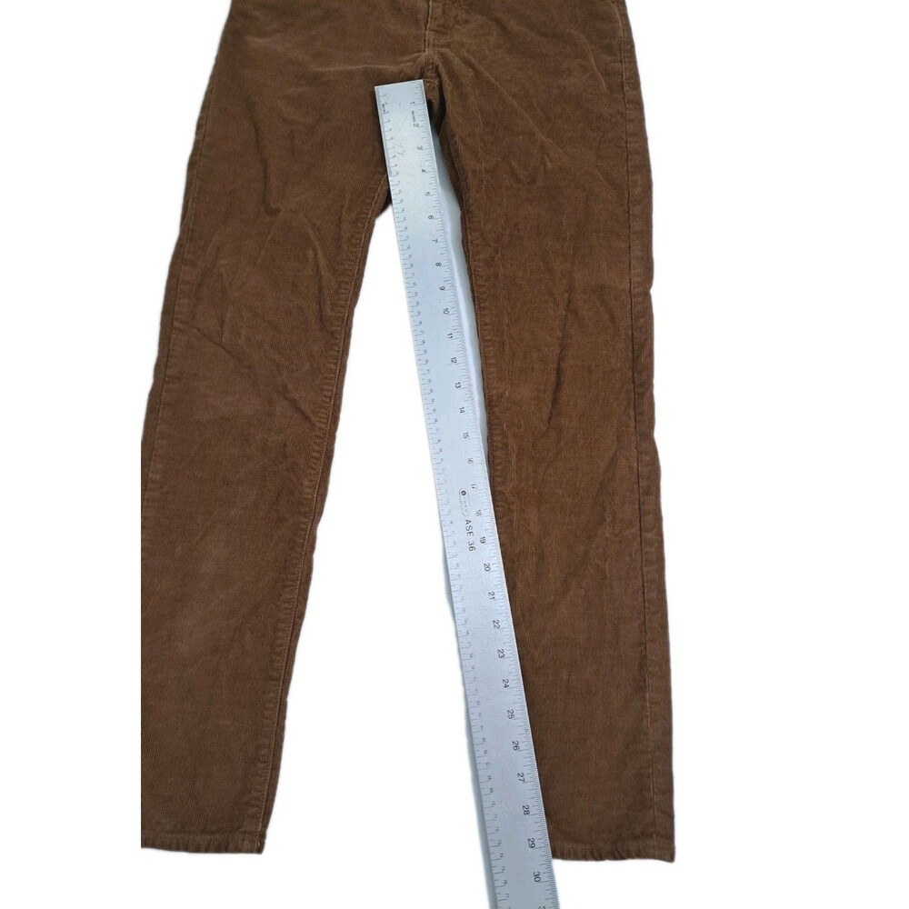 J Crew Mens 29x32 Corduroy Pants Slim Flat Front Straight Leg Brown Khaki - Picture 8 of 8